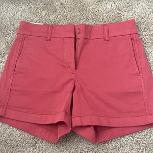 J Crew Old red 4 inch Chino Stretch Shorts